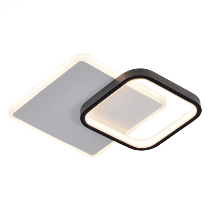 Arandela Moderna de LED Aliança Quadrada Preta e Branca Lustres Gênesis loja online de Lustres e Iluminação Decorativa